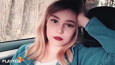 Sexy babe happily sucking off a discount card